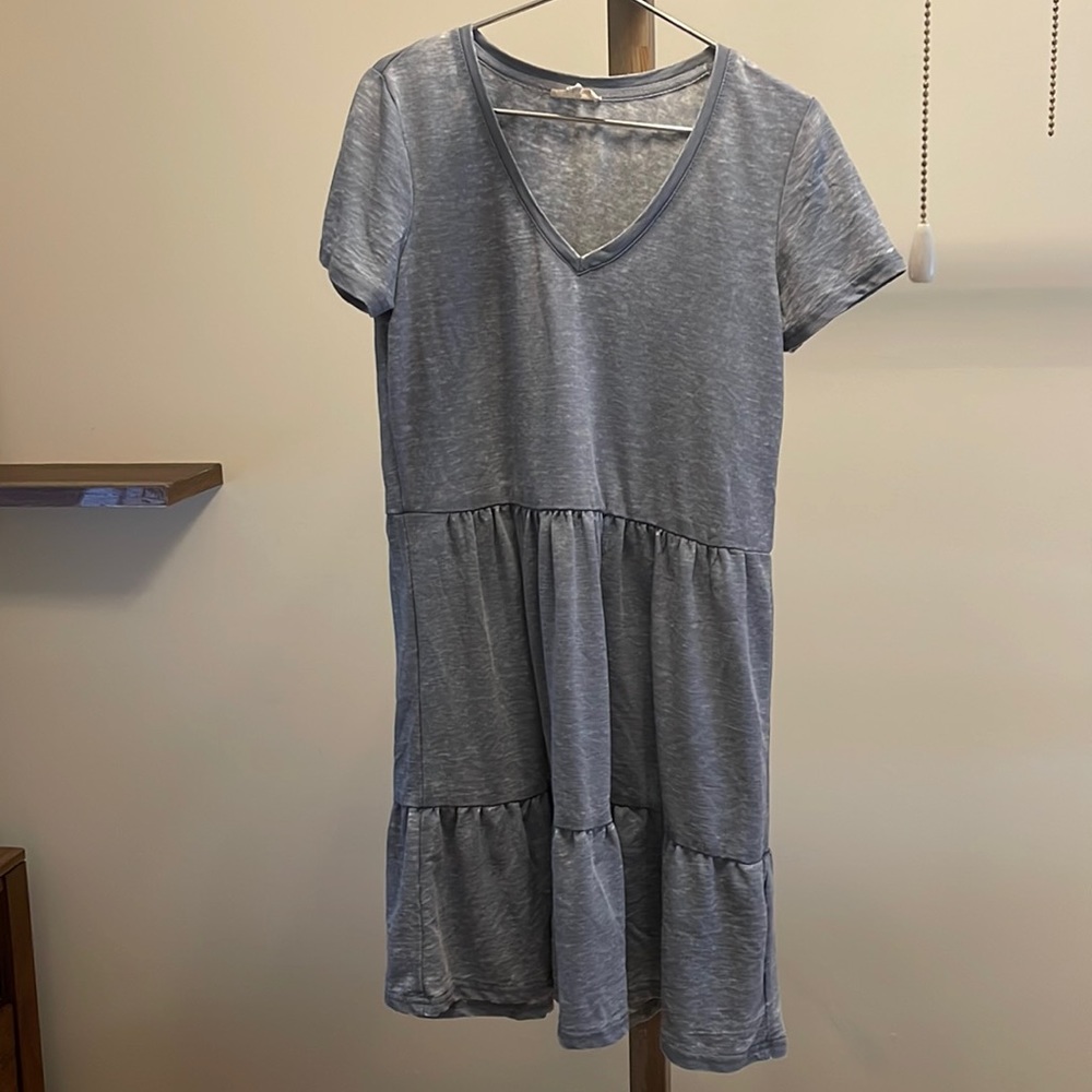 Casual blue cotton dress